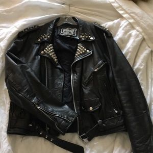 Vintage custom oversized leather jacket